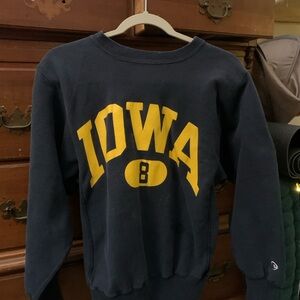 Vintage Iowa Navy Blue Crewneck